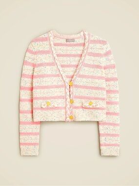 J. Crew space-Dyed Lady Cardigan with Gold Buttons